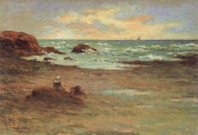 Emile Schuffenecker Corner of a Beach at Concarneau oil painting picture